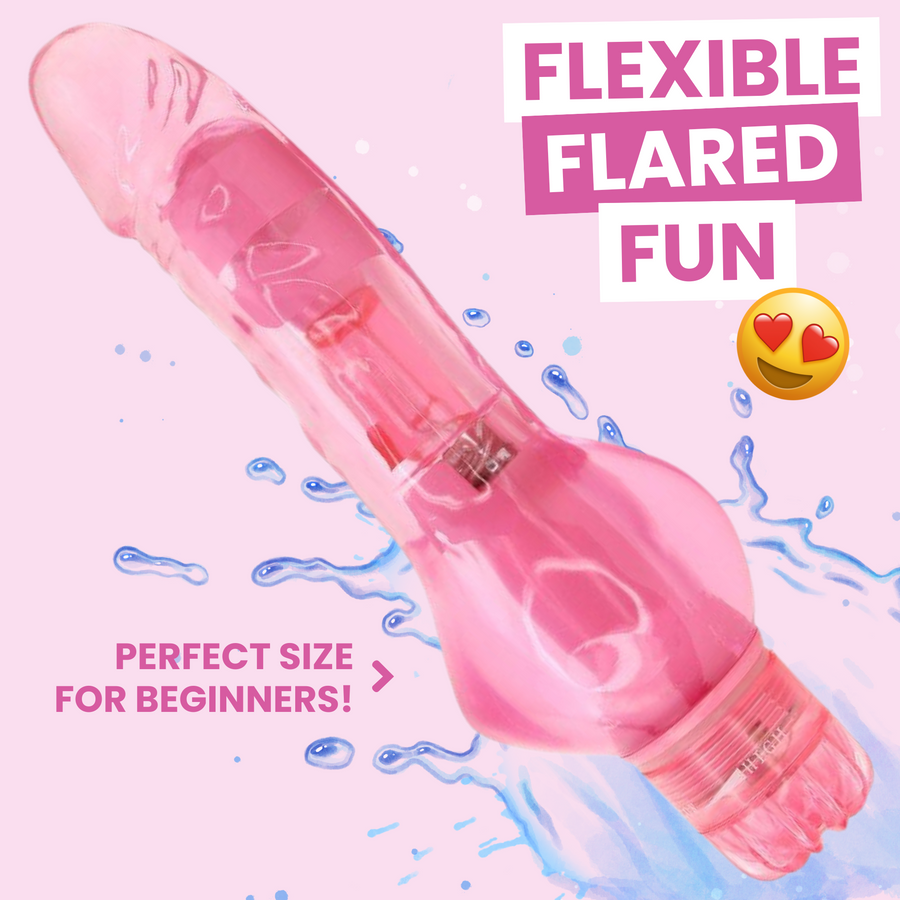 flared pink jelly dildo for beginners 