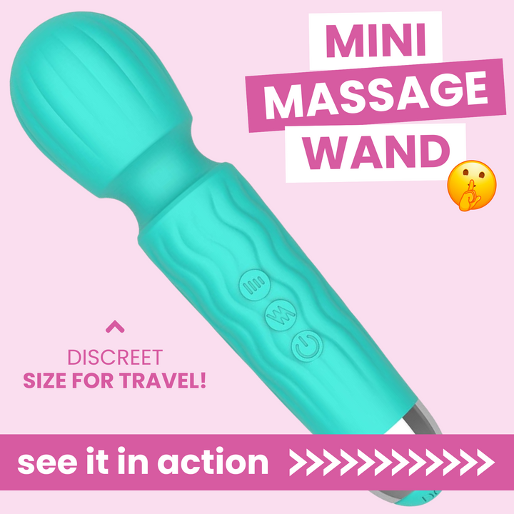 Mini massage wand - discreet size for travel - see it in action