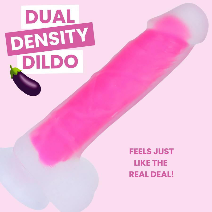 DUAL DENSITY DILDO. FEELS JUST LIKE THE REAL DEAL!