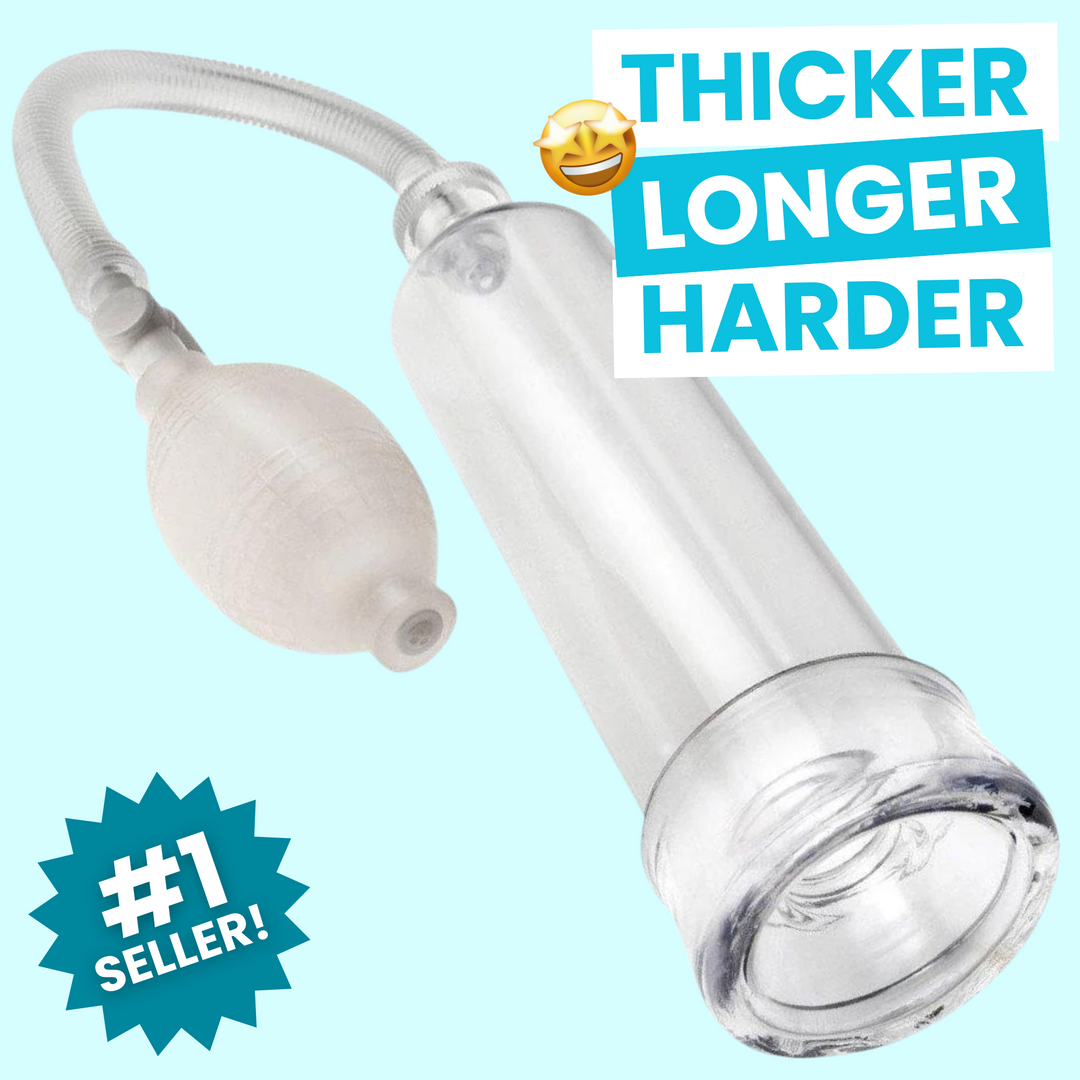 Thicker, longer, harder. #1 selling penis pump