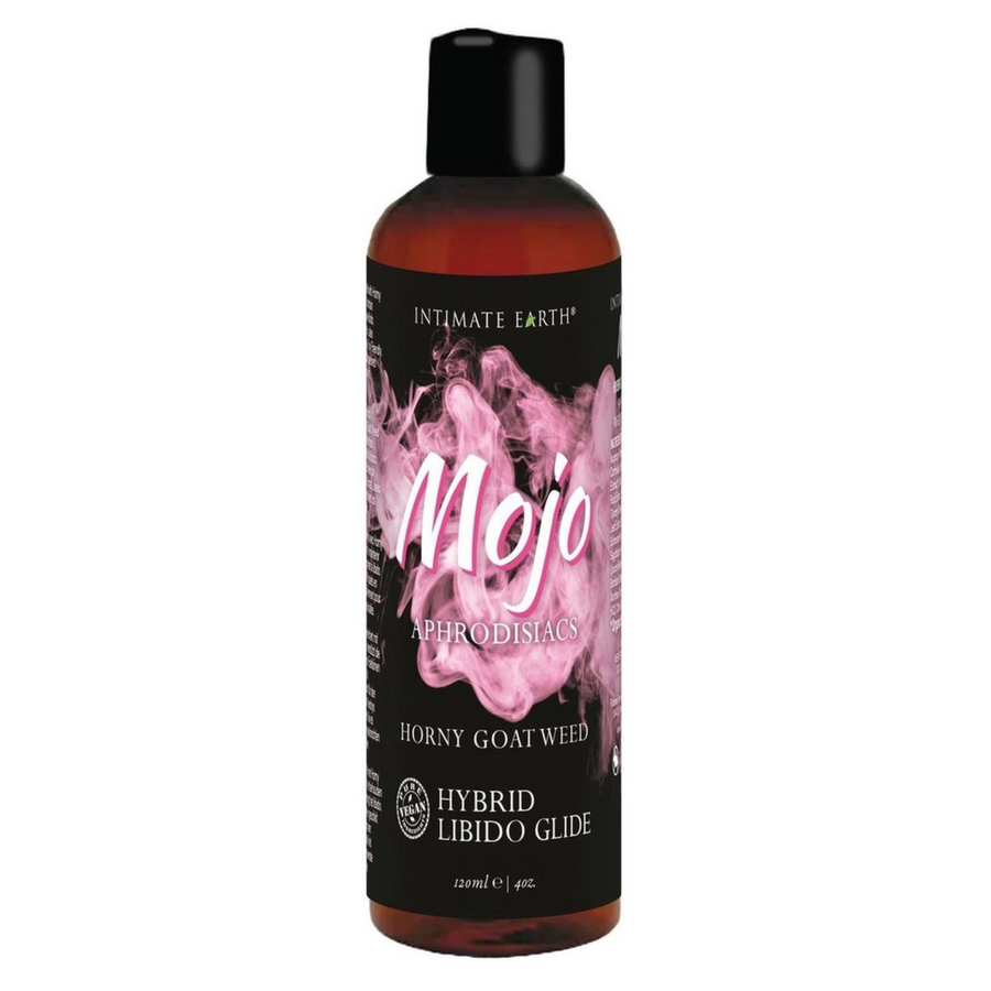 frontside of MOJO Horny Goat Weed Libido Hybrid Lubricant 4oz
