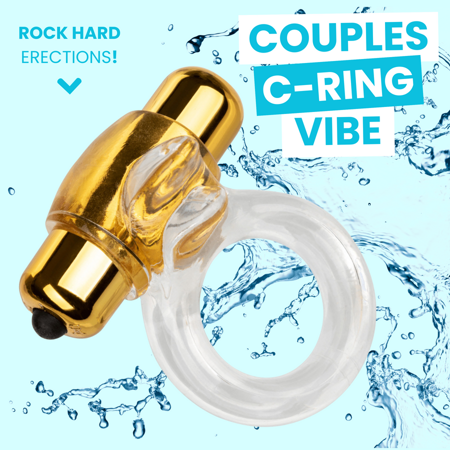 couple's c-ring vibe, rock hard erections