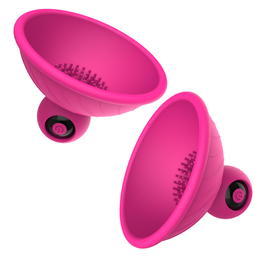 Vibrating nipple sucker set with wireless remote control