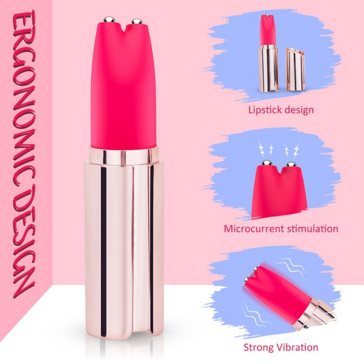 Pink Electrical Stimulation  Lipstick Vibrator