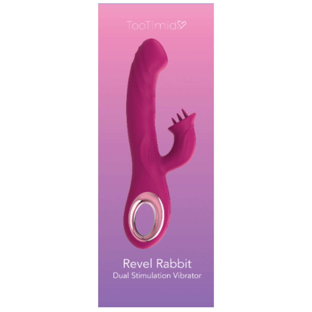 Revel Rabbit Fluttering and Fingering Dual Action Vibe - Fingers Your G-Spot and Tongues Your Clit!