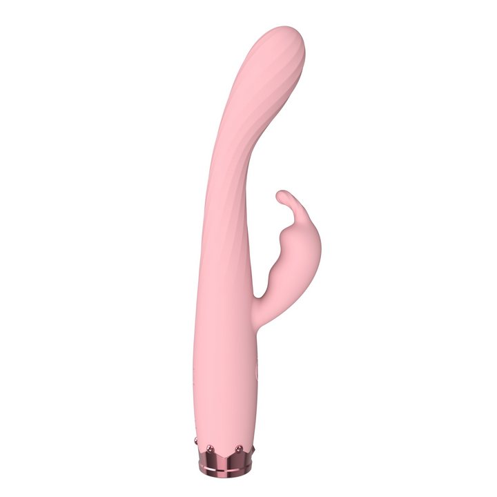 side view of pinpoint rabbit pink vibrator