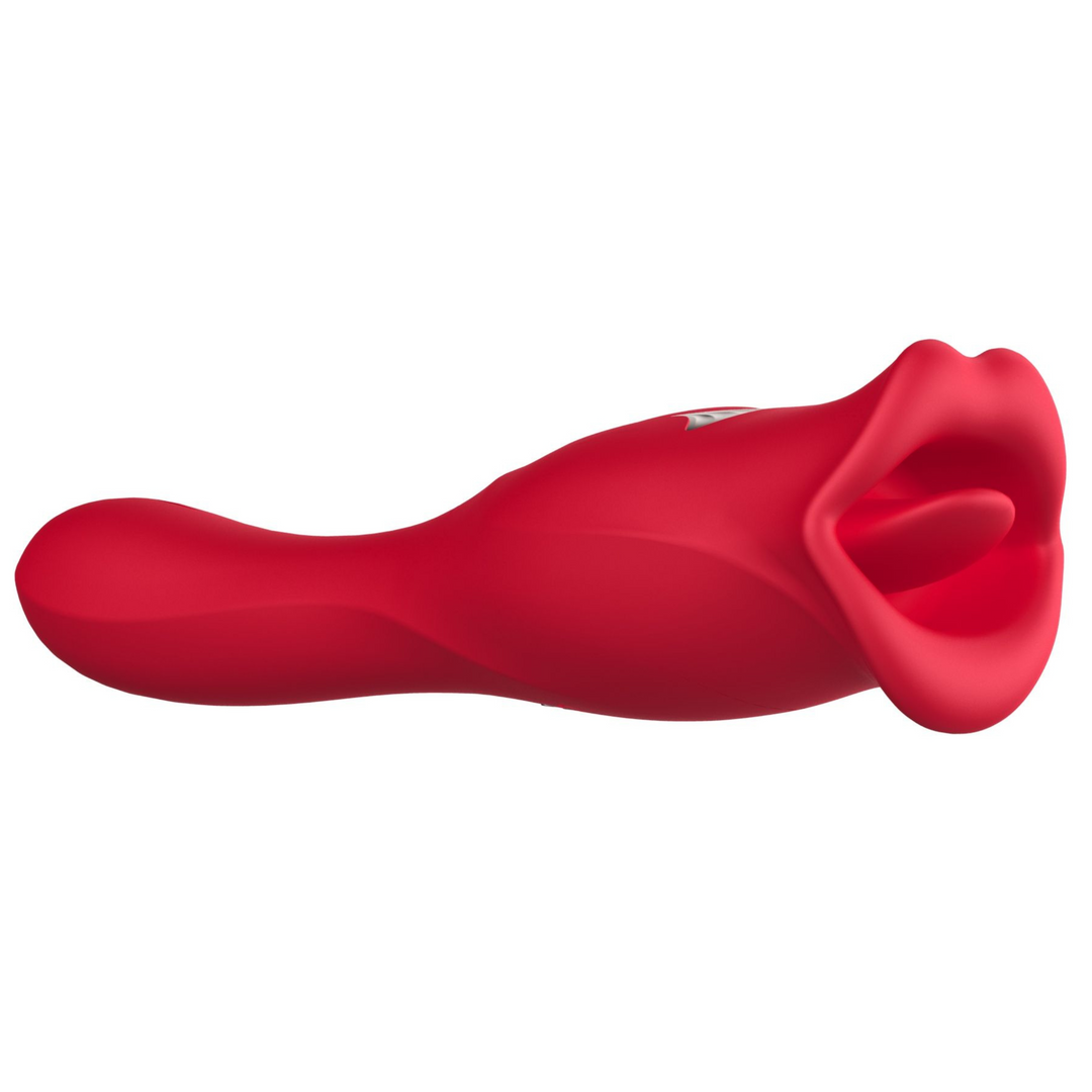 dual ended red french kissing and g-spot vibrator