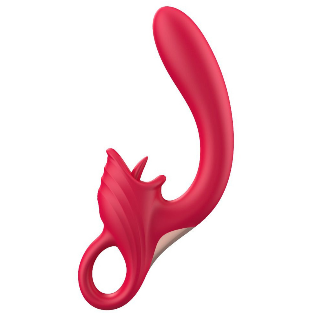 red dual action tongue licker and g spot vibrator