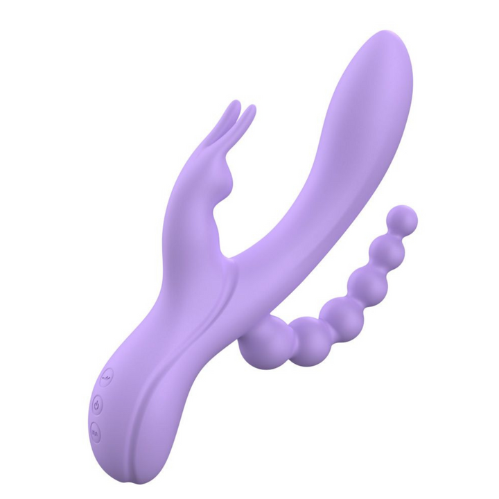 Purple triple stimulating vibrator