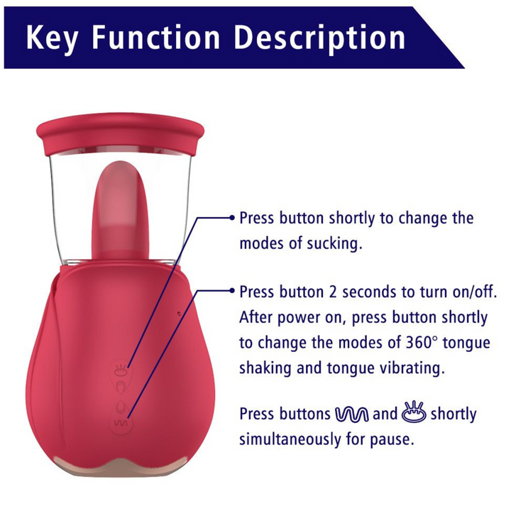 red tongue licking, suction vibrator how to use