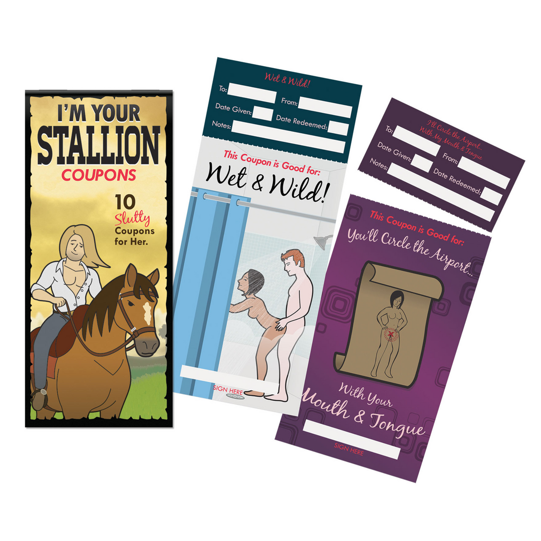 3 coupons from I'm Your Stallion Coupons - 10 Slutty Coupons For Her
