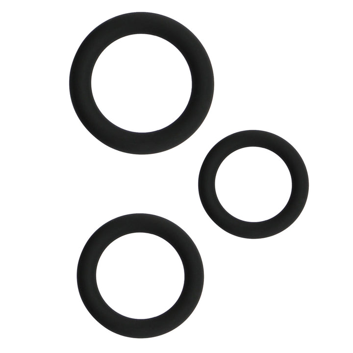 set of 3 black cockrings