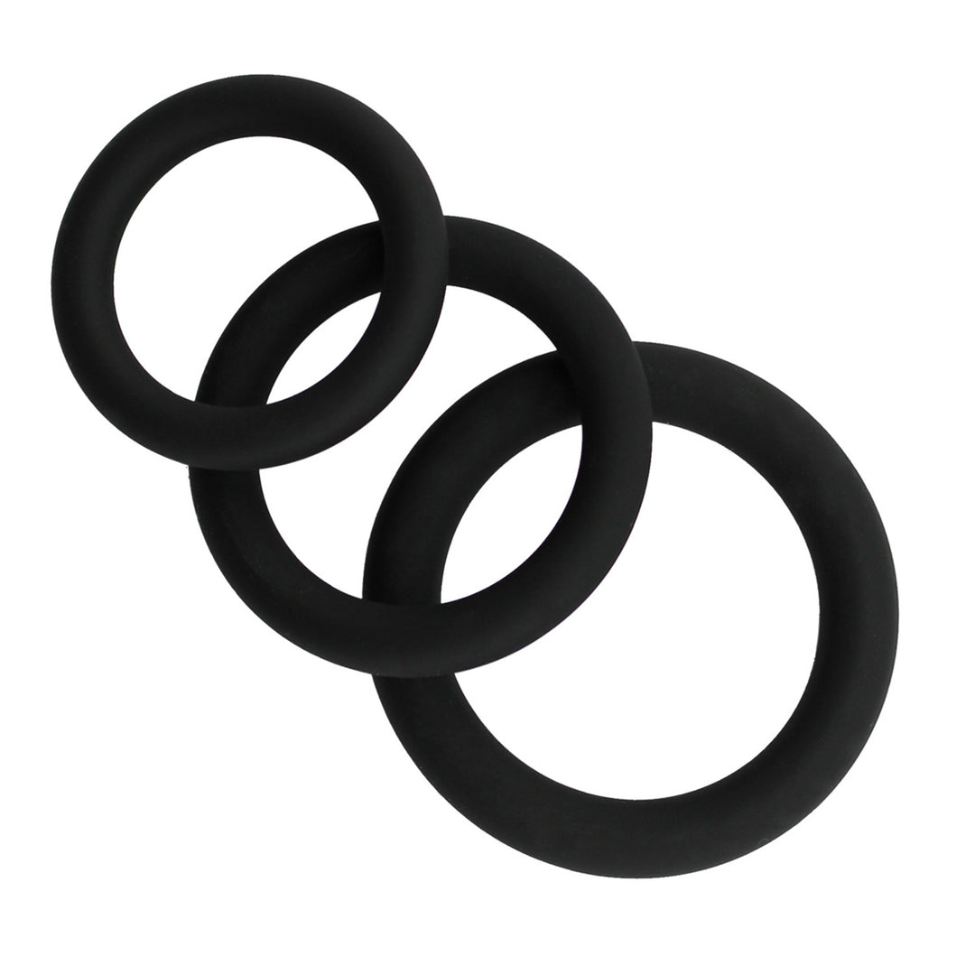 set of 3 black cockrings