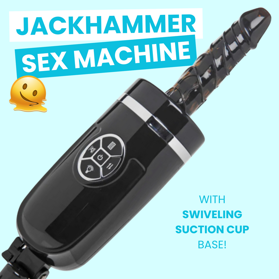 JACKHAMMER SEX MACHINE. WITH SWIVELING SUCTION CUP BASE. 