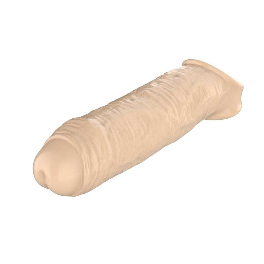 Front view beige uncut 1.5 Inch Penis Extender