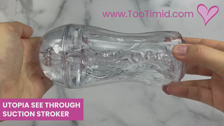 UTOPIA See Through Suction Stroker - Available in Two Colors!