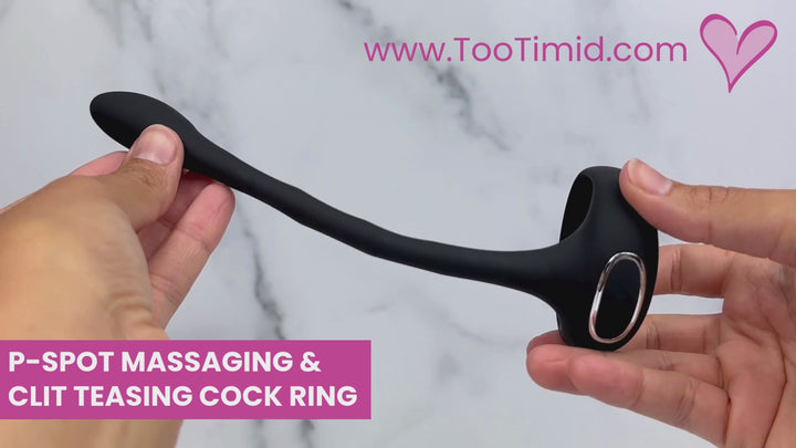 video of black cock ring with vibrating anal probe