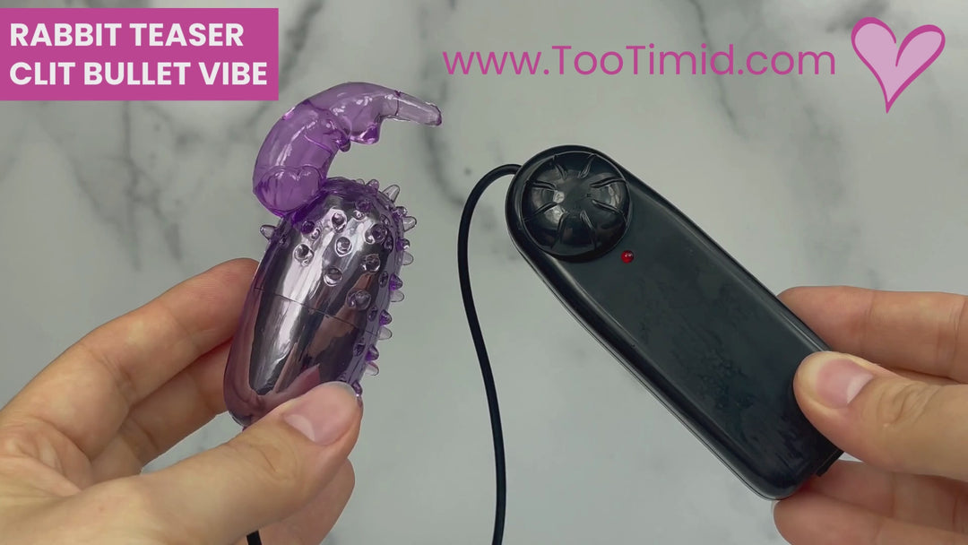 Video of purple rabbit bullet with black battery pack