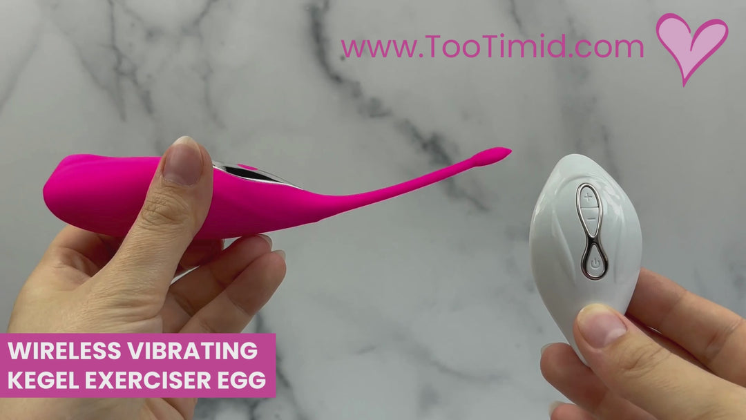 Video of pink kegel vibrator and remote