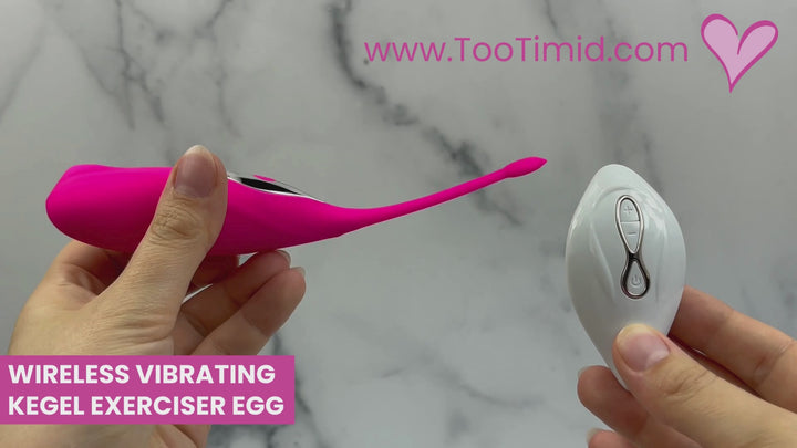 Video of pink kegel vibrator and remote