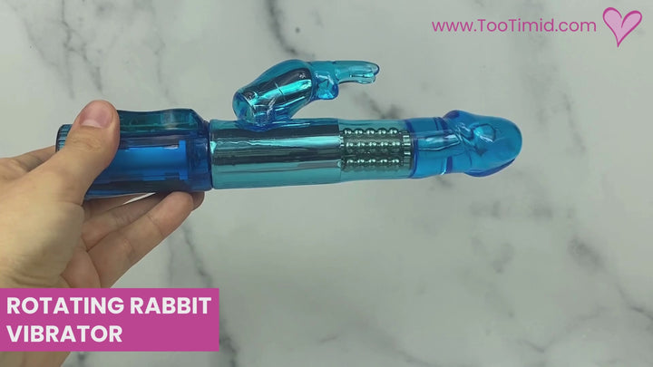 video of blue rotating rabbit