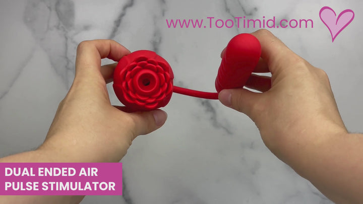 video of red air pulse rose and attached g spot vibrator