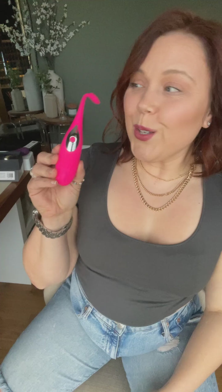 Video of ambassador talking about pink kegel vibrator