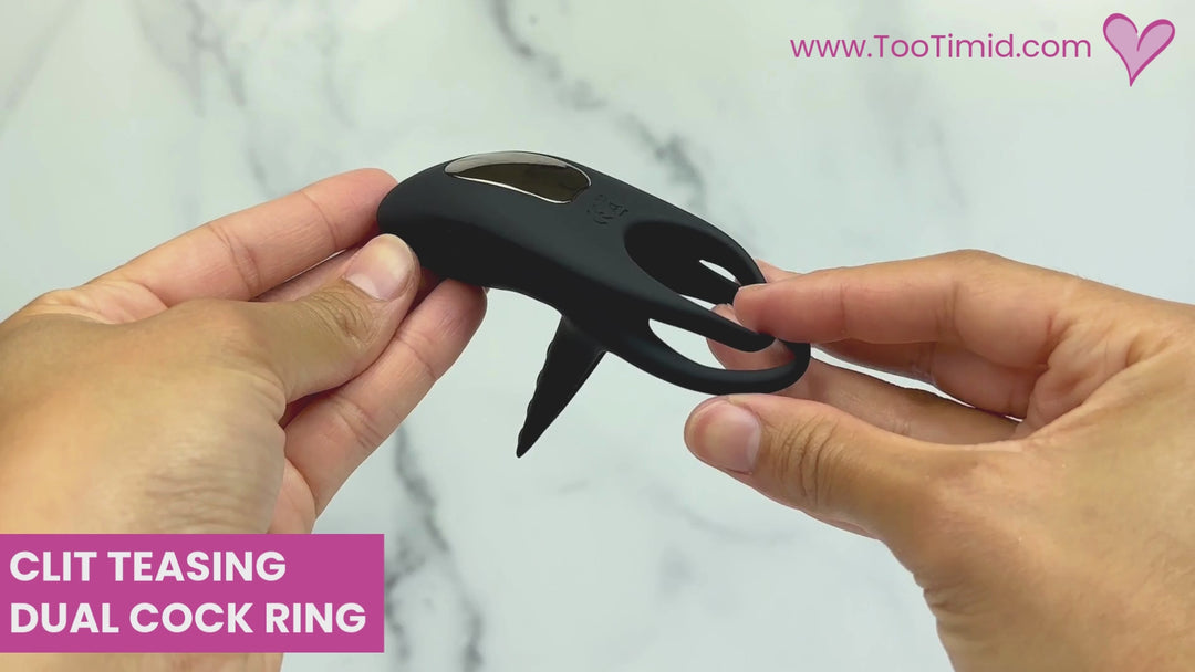 video of black cock ring with clitoral stimulator