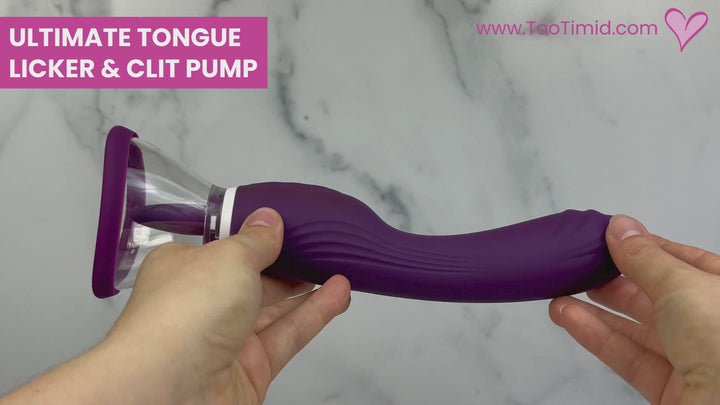 Video showing ultimate tongue licker in action and being used on a model of a vagina