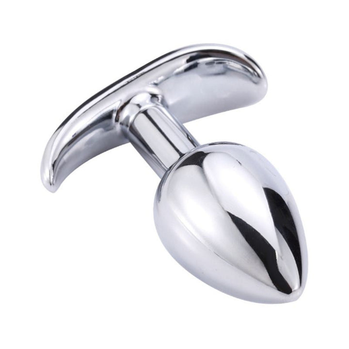 Tapered Metal Butt Plug with Jewel & Detachable Screw Plug