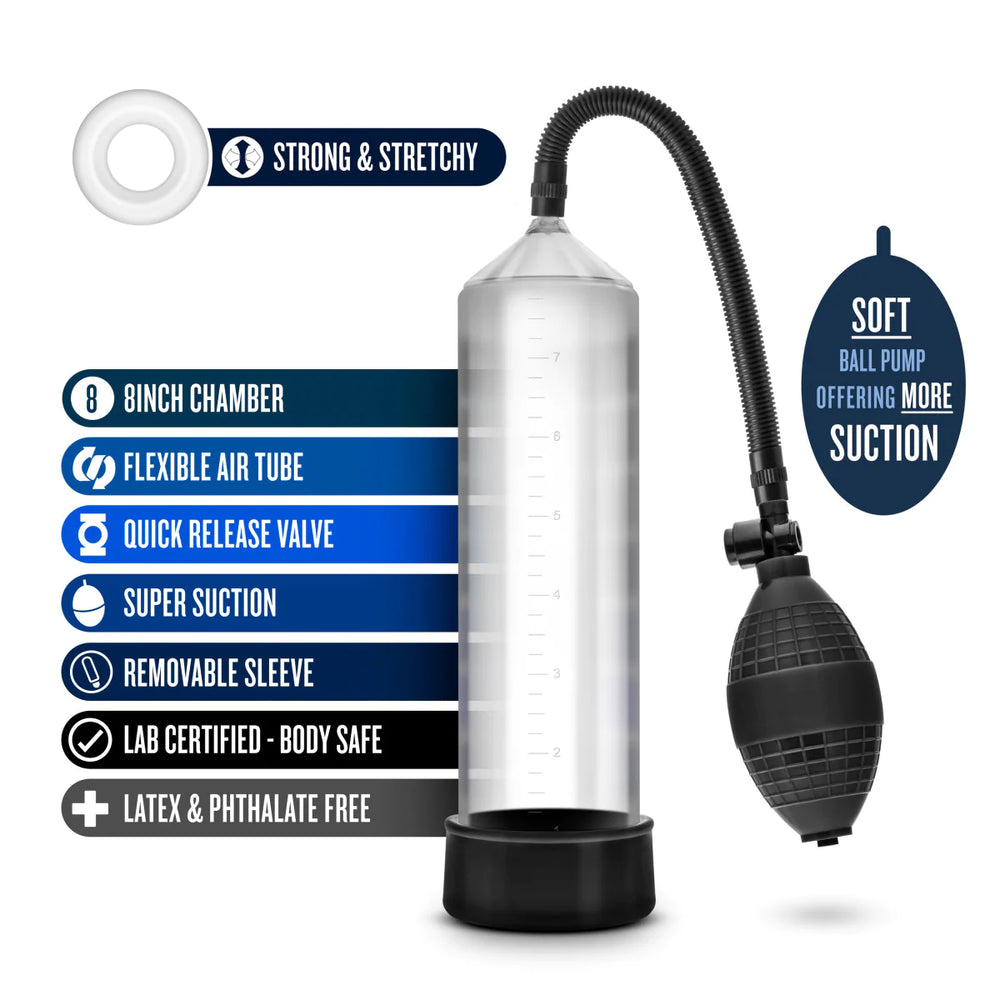 Performance VX5 Male Enhancement Penis Pump System image of the pump and it's features.