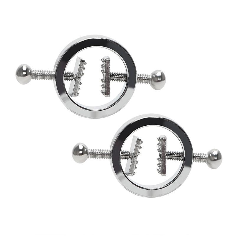 Circular Metal Nipple Clamps - Bondage