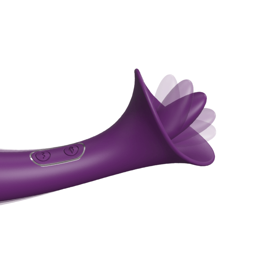 Flickering tongue silicone vibrator