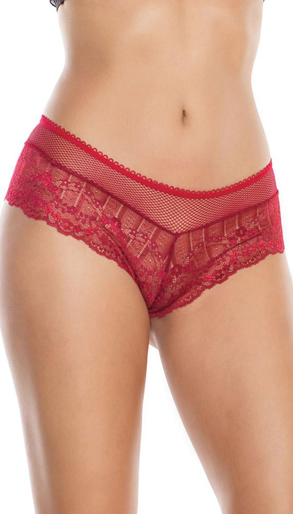 Flirtatious Lace Up Cheeky Boy Short Panty - Lingerie