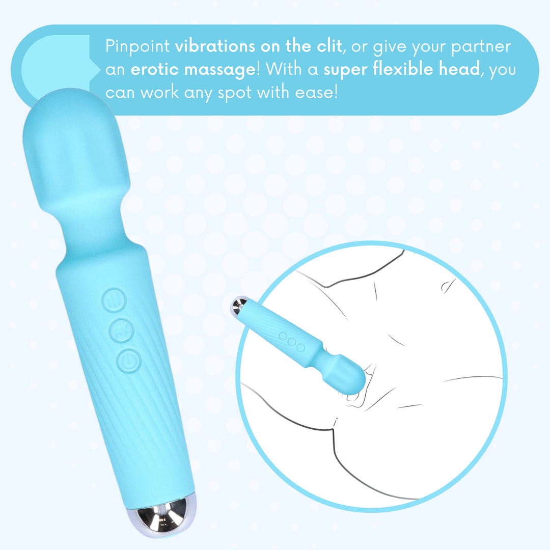 Pinpoint vibrations on the clit, or give your partner an erotic massage! With a super flexible head, you can work any spot with ease!