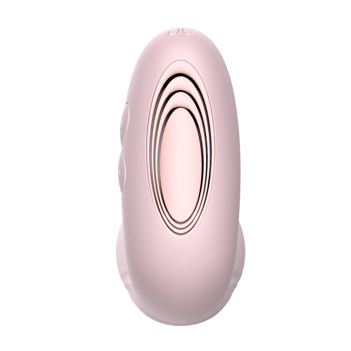 clit air pulse vibrator facing back showing rose gold detail