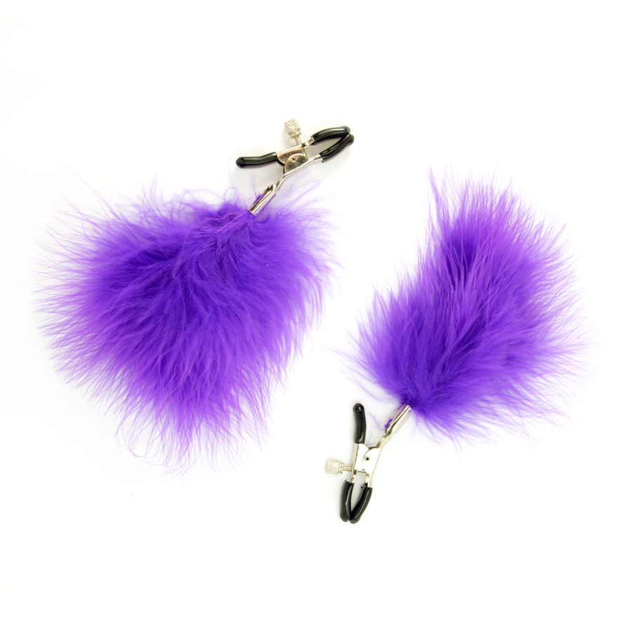 Feathered Nipple Clamps - Bondage