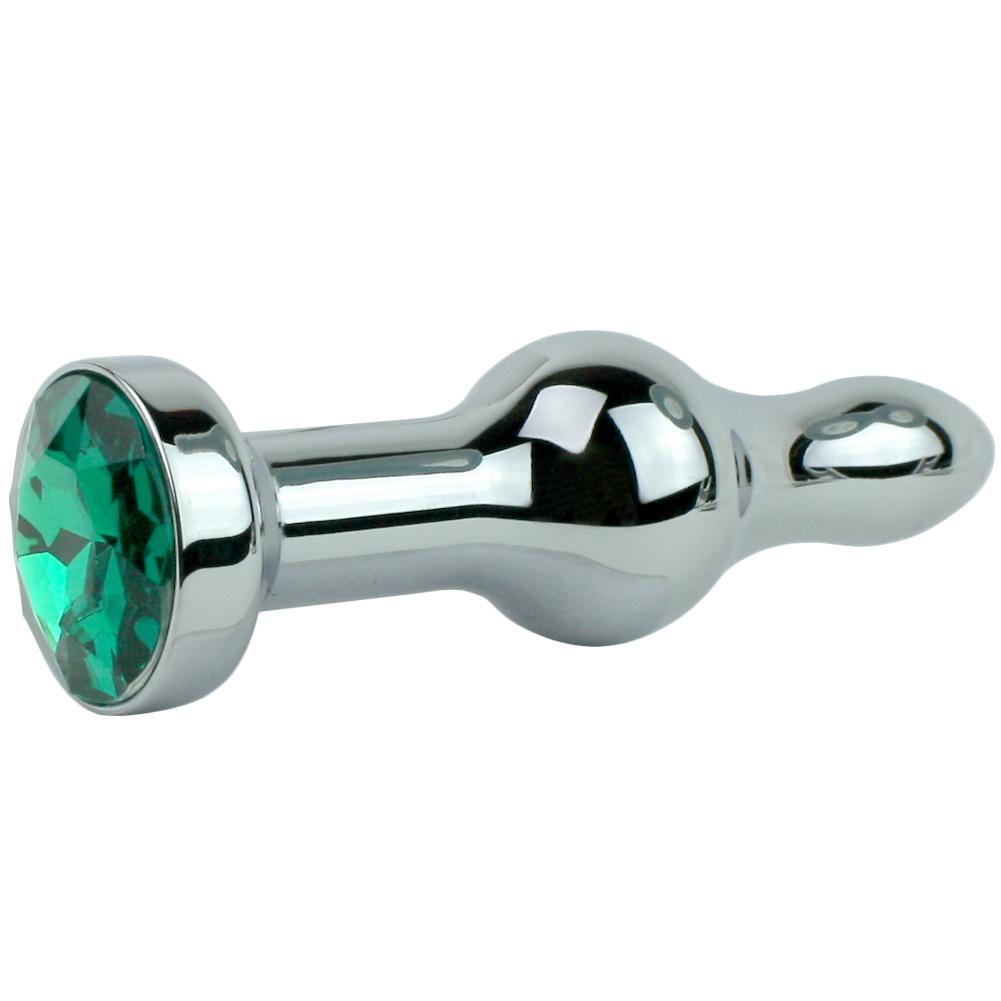 Bulbed Anal Plug - Has A Stunning Decorative Jewel! - 