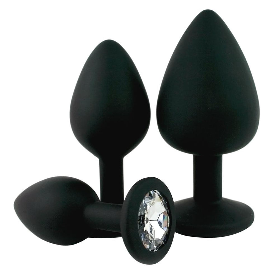 Silicone Jeweled Anal Plug - Available In 3 Sizes! - Anal Toys