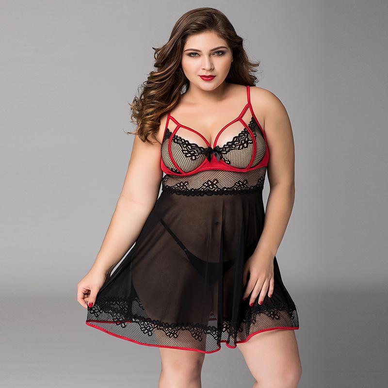 Black and Red Babydoll - L-XL - Lingerie