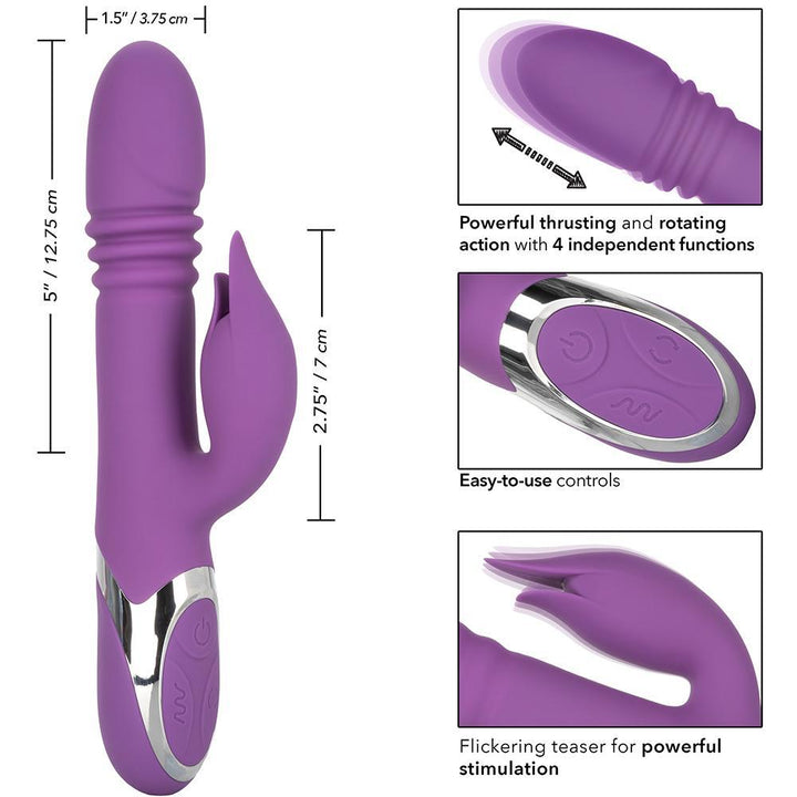 Enchanted Kisser Thrusting Rabbit Vibrator - Vibrators