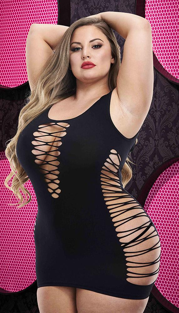 Criss-Cross Mini Dress - Lingerie