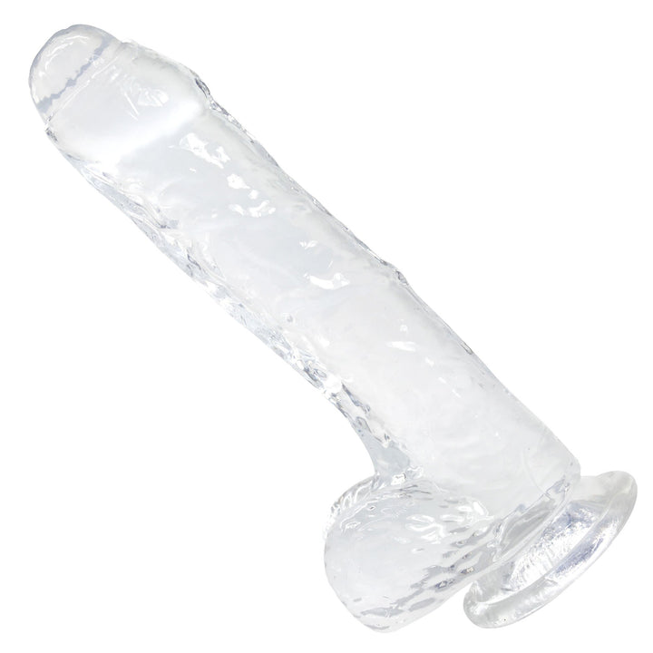 8.5 Inch Uncut Suction Cup Dildo With Balls - Dildos