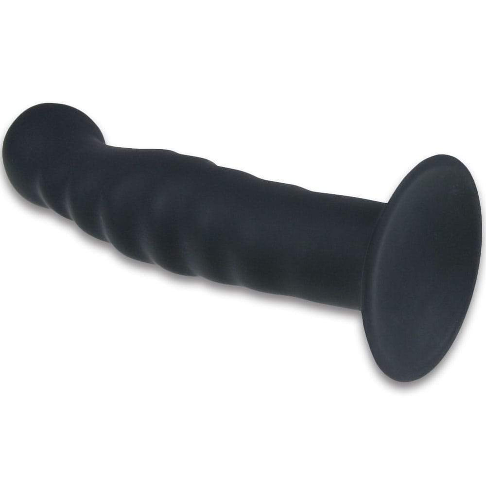 Rippled Silicone Probe - Suction Cup for Hands-Free Fun! - Anal Toys