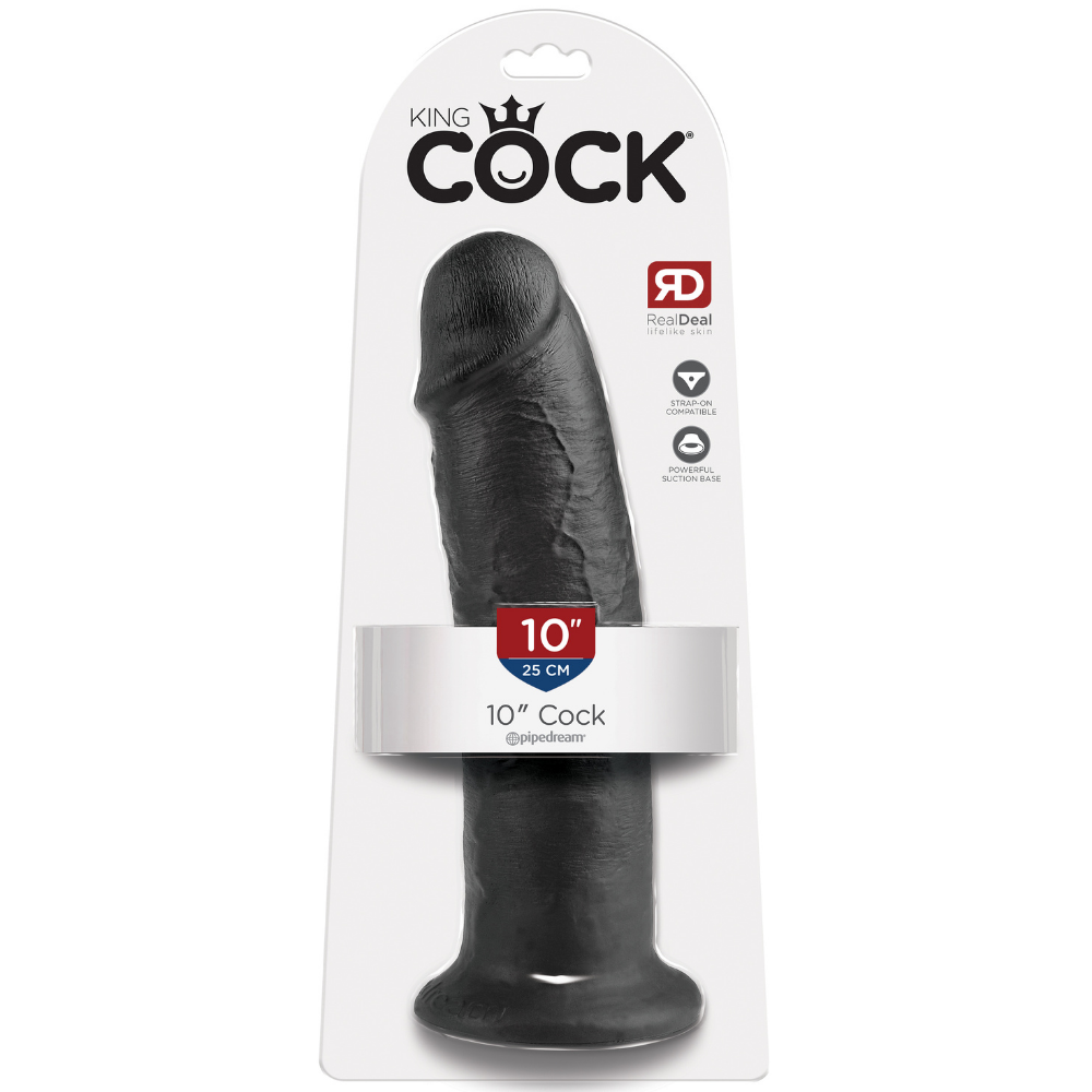 10 Inch Black Dildo - Dildos