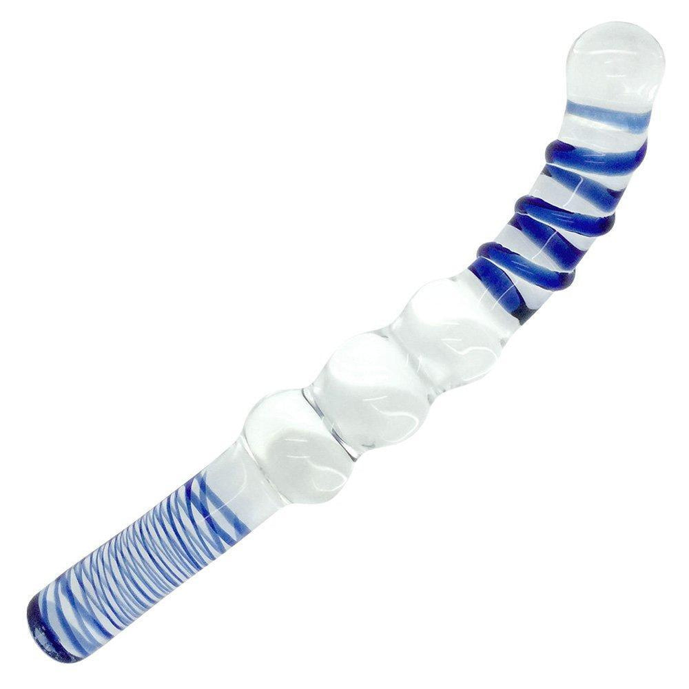 10 Inch Rippled Glass Dildo! - Dildos