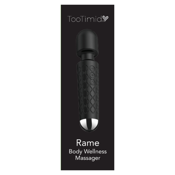 Rame body wellness massager product packaging.