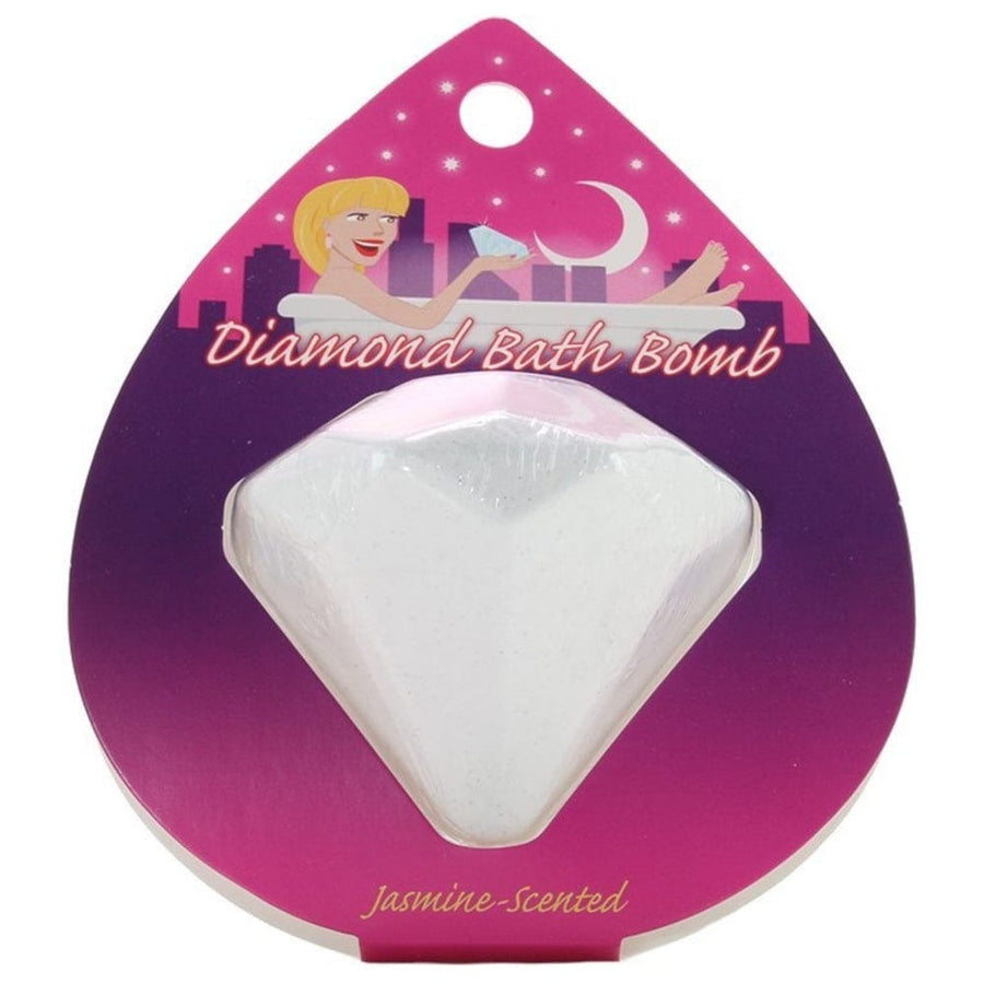 Image of the Diamond Bath Bomb Jasmine Scented. Drop this luxurious scented bath bomb into a warm bath for a relaxing and calming effect.