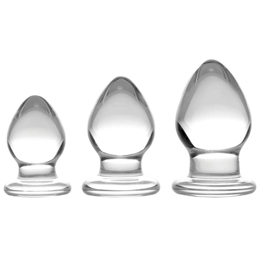 Graduated Glass Anal Plug Set - Anal Toys