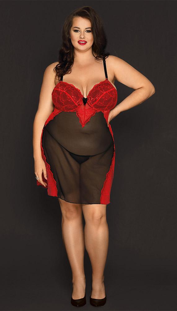 Romantic Plus Size Lingerie Dress - Lingerie